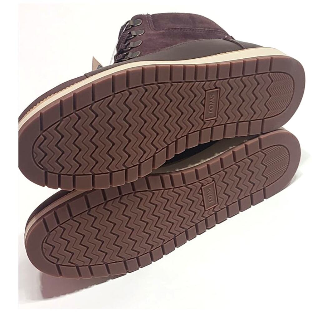 TOMS mesa waterproof Forest Brown Oiled Nubuck Suede Boots women's size 7.5 - Picture 7 of 9
